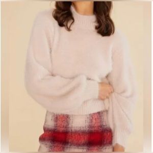 NWT XSMALL MINKPINK PINK KNIT LONG SLEEVE BLOUSE